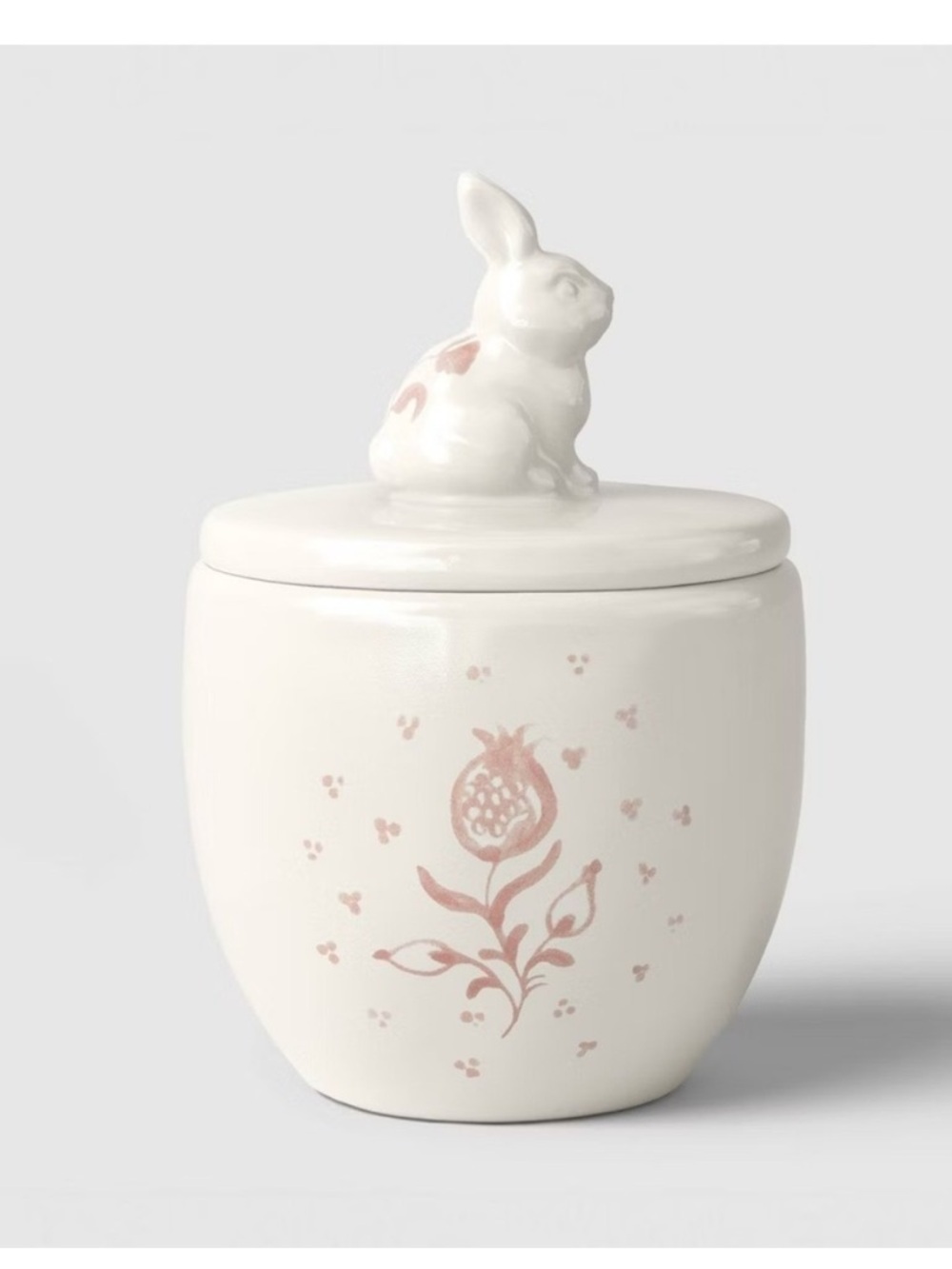 Stoneware Aralia Sugar Jar Pink – Threshold